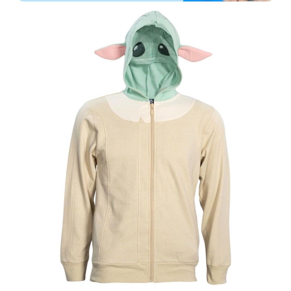 Baby Yoda Hoodie Jacket Size M Star Wars Girls / Women's Grogu Costume Zip Front